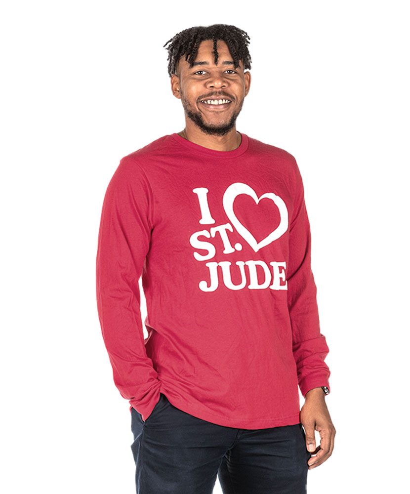 Unisex I Love St. Jude Puff Paint Long Sleeve T-Shirt